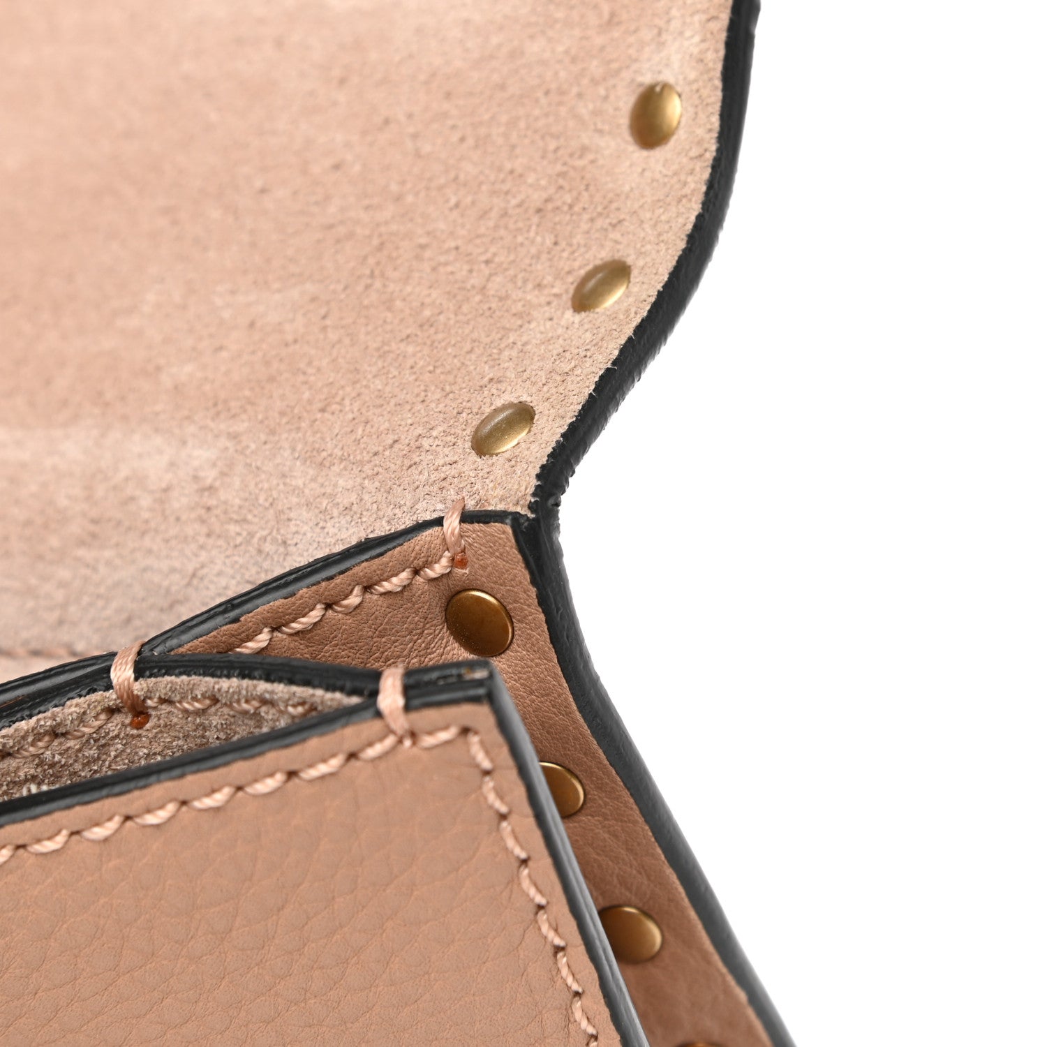 Valentino Garavani Pebbled Calfskin Beaded Rockstud Wristlet Clutch Soft Noisette 10 of 10
