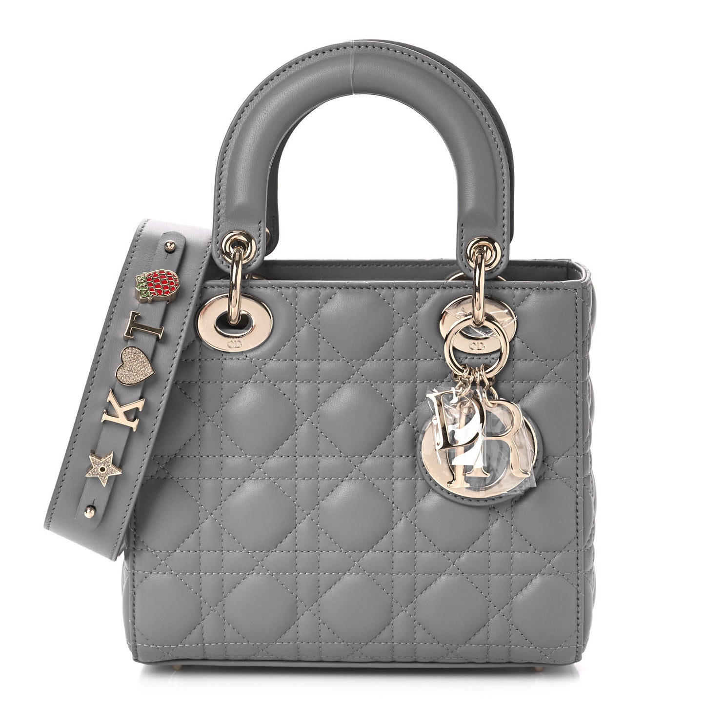 Lambskin Cannage Small My ABC Dior Lady Dior Grey