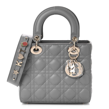 Christian Dior Lambskin Cannage Small My ABC Dior Lady Dior Grey 1 of 8
