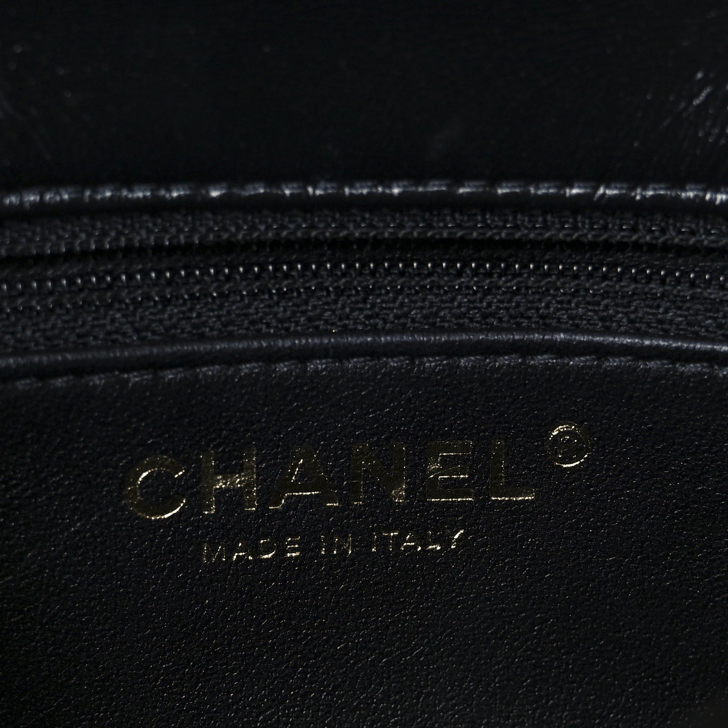 Shiny Lambskin Quilted Golden Links Top Handle Flap Black