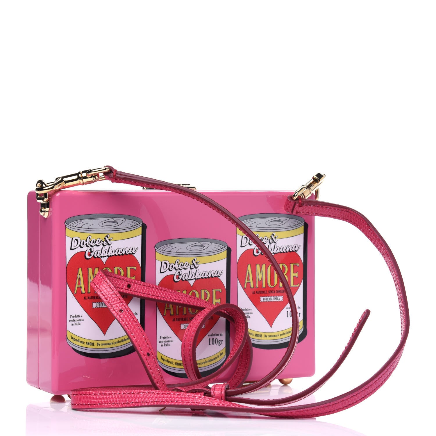 Dolce & Gabbana Acrylic Soup Can Printed Box Crossbody Bag Fucshia 2 of 9