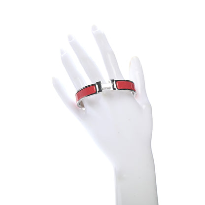 Hermes Enamel Narrow Clic Clac H Bracelet GM Rouge Vif 2 of 4