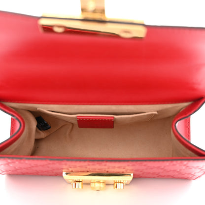 Gucci Guccissima Small Padlock Shoulder Bag Hibiscus Red 5 of 13