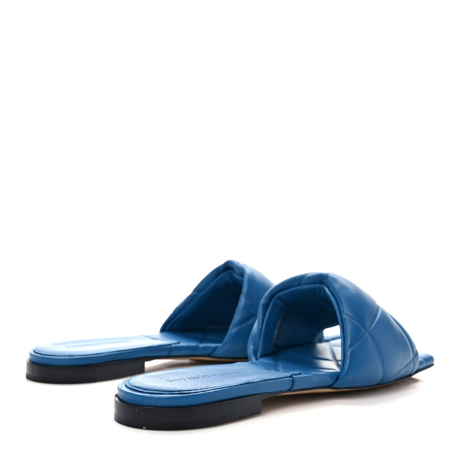 Bottega Veneta Nappa Quilted Rubber Lido Flat Sandals 40 Pacific 4 of 7