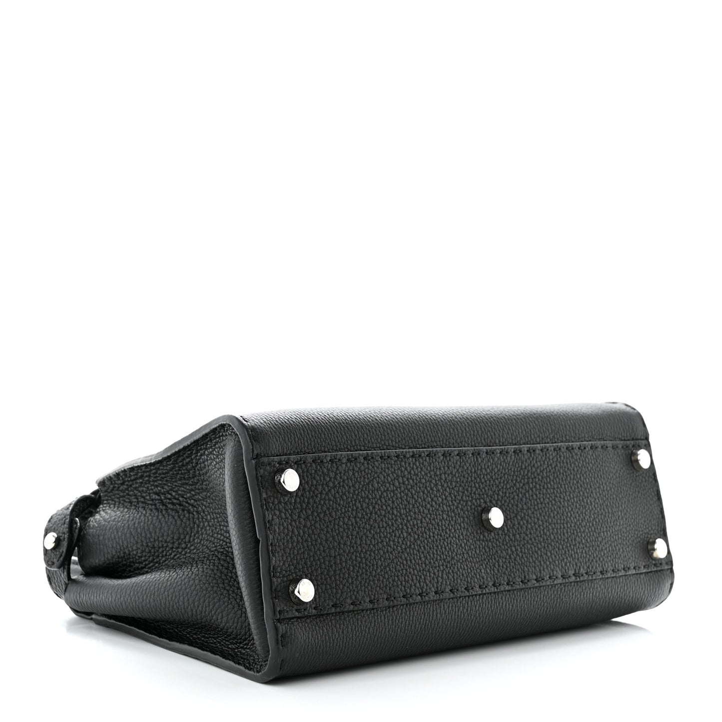 Cuoio Romano Selleria Bi-Color Medium Peekaboo Iconic Satchel Black Mou