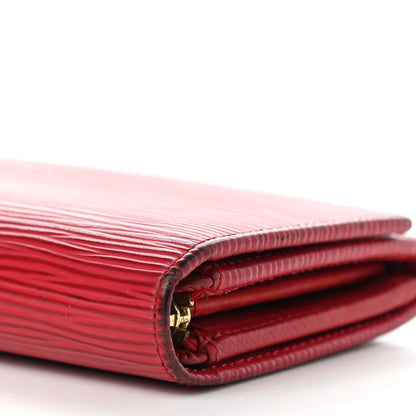 Louis Vuitton Epi Porte-Monnaie Billets Tresor Wallet Castillan Red 6 of 17