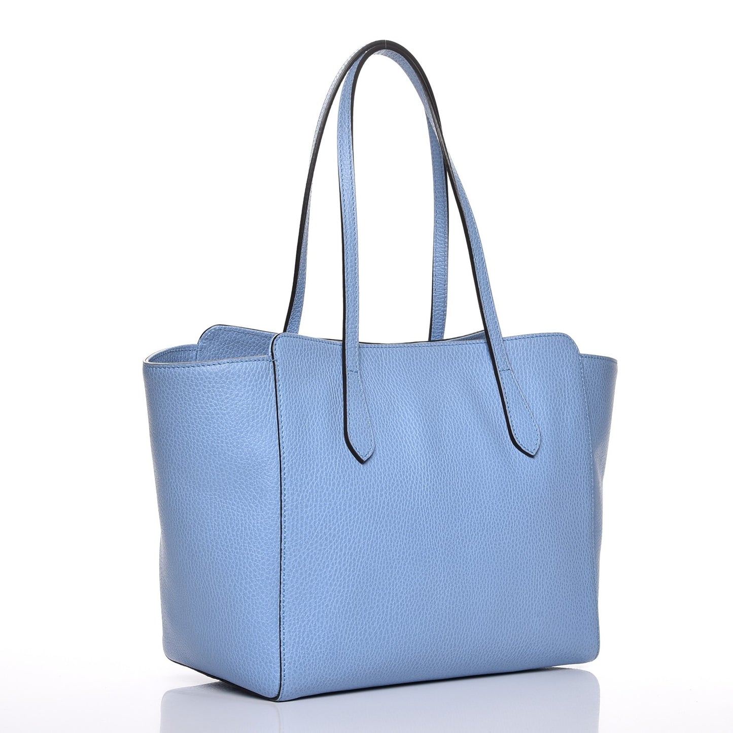 Dollar Calfskin Small Swing Tote Mineral Blue