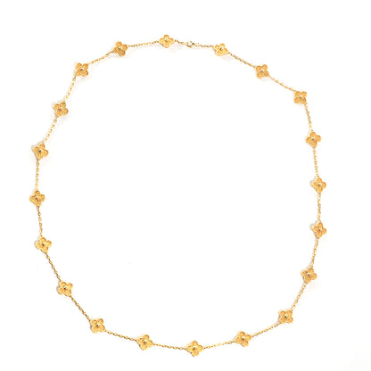 Van Cleef & Arpels 18K Yellow Gold 20 Motifs Vintage Alhambra Necklace 3 of 12