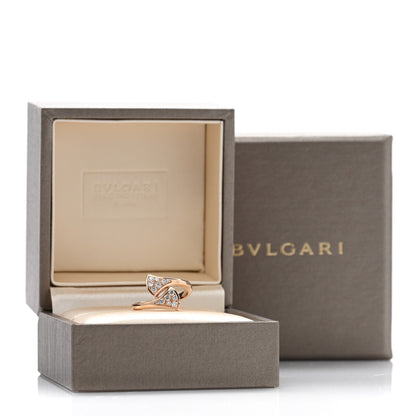Bulgari 18K Rose Gold Diamond Divas' Dream Ring 50 5.25 5 of 5