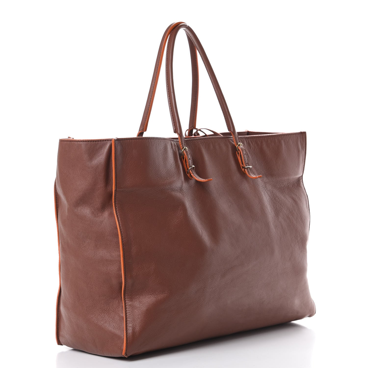 Balenciaga Veau Papier A4 Zip Around Tote Orange Brulee 2 of 19