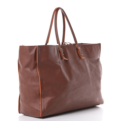 Balenciaga Veau Papier A4 Zip Around Tote Orange Brulee 2 of 19