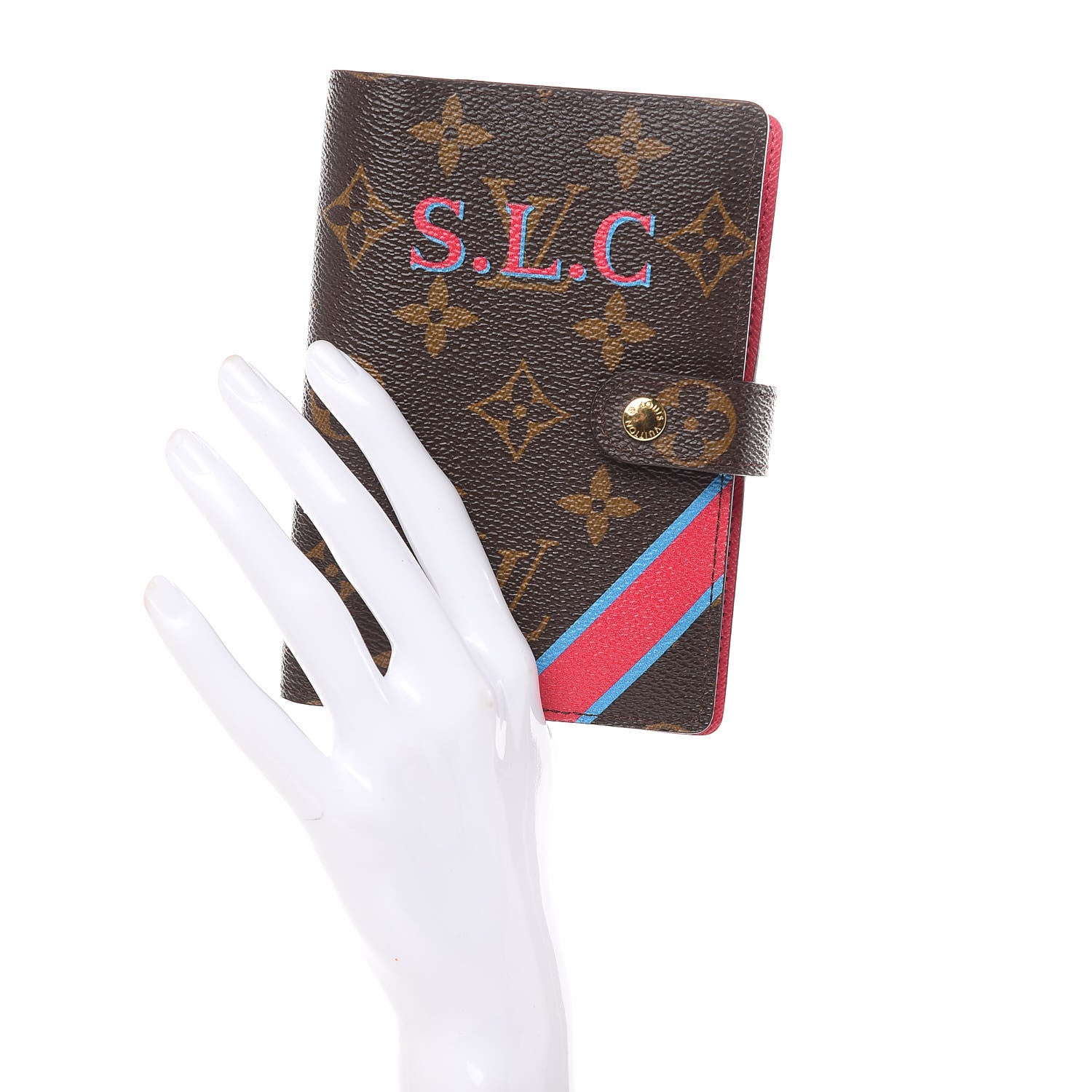 Louis Vuitton Monogram My LV Heritage Small Ring Agenda Cover Rouge Blue Clair 2 of 7