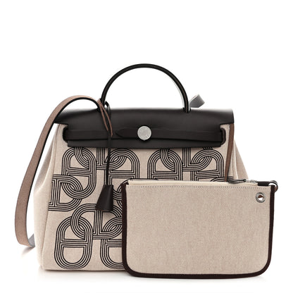 Hermes H Plume Canvas Vache Hunter Circuit 24 Herbag Zip Retourne 31 Ebene Ecru 2 of 12