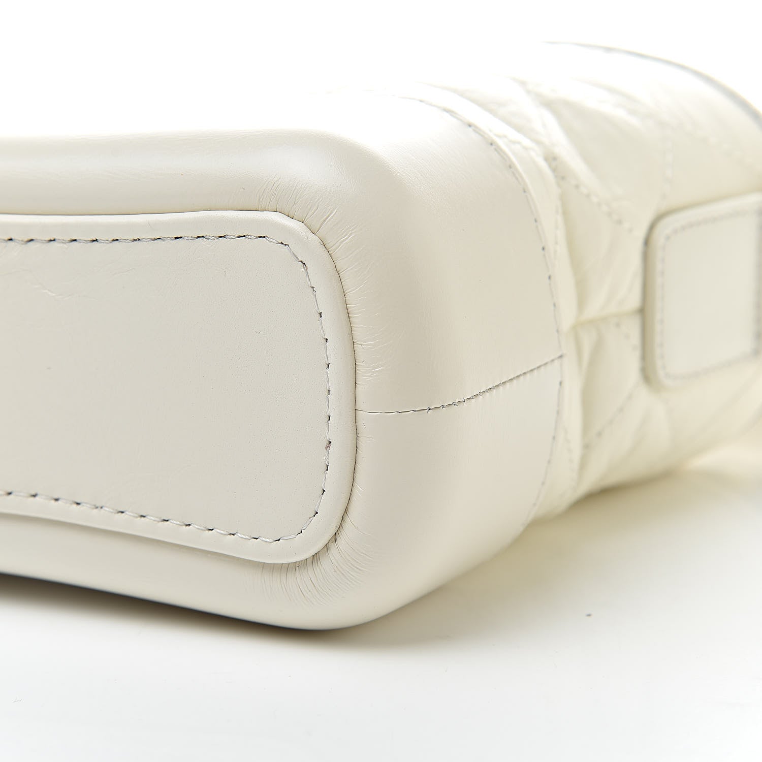 Chanel Aged Calfskin Quilted Small Gabrielle Hobo White 10 of 11