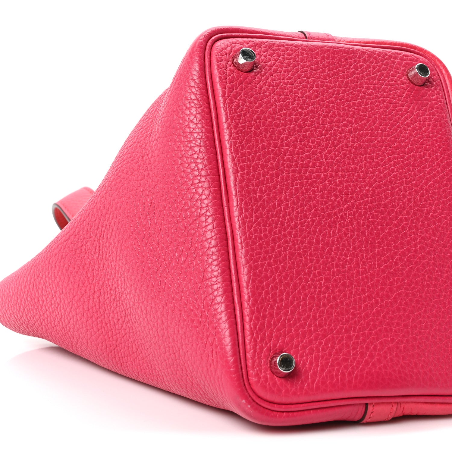 Hermes Taurillon Clemence Tri-Color Picotin Lock 18 PM Rose Extreme Rose Mexico Rouge De Coeur 9 of 10
