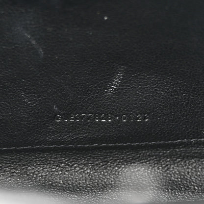 Saint Laurent Grain De Poudre Matelasse Chevron Monogram Monochrome Chain Wallet Black 8 of 12