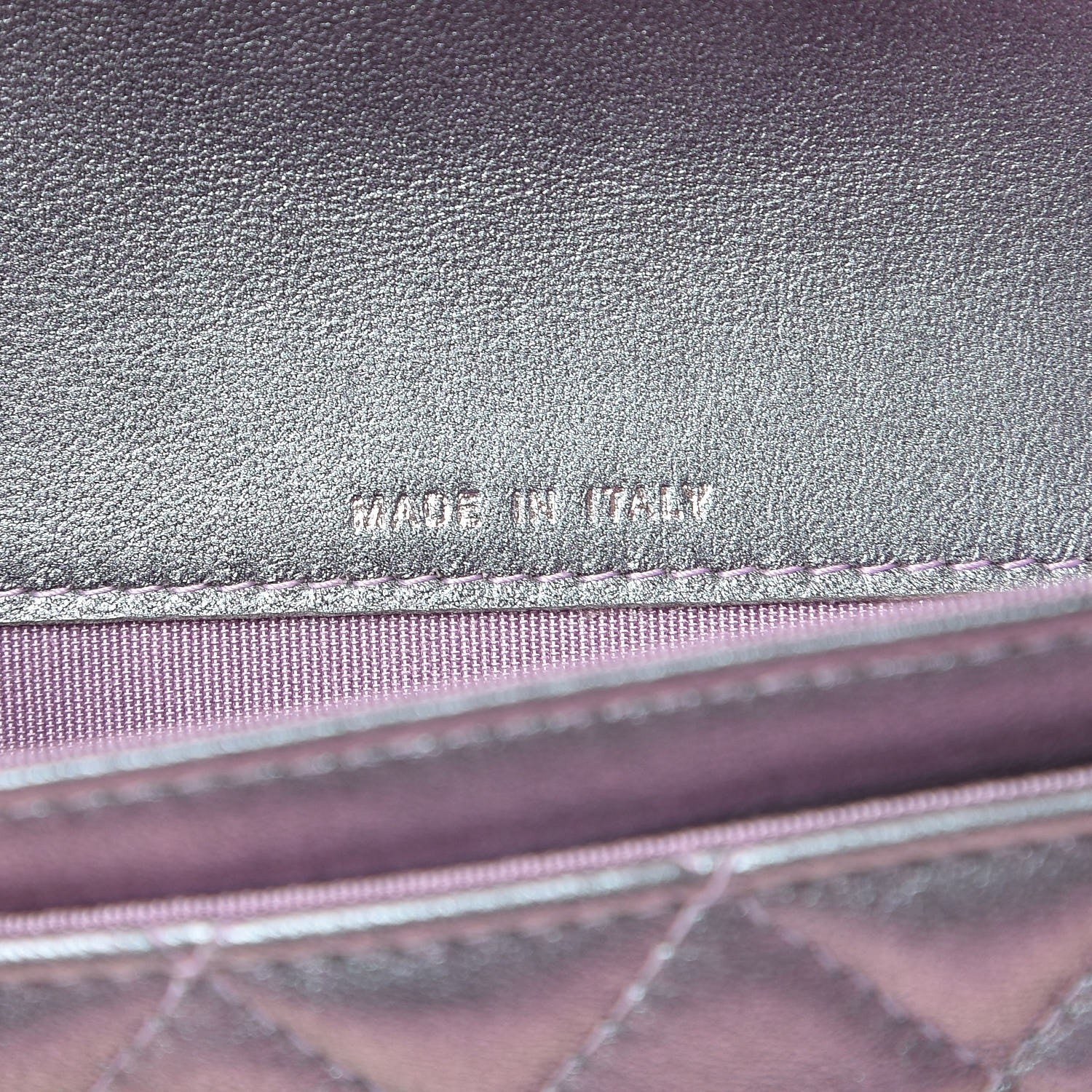 Chanel Iridescent Lambskin Quilted Reissue Flap Card Holder Light Purple 7 of 9