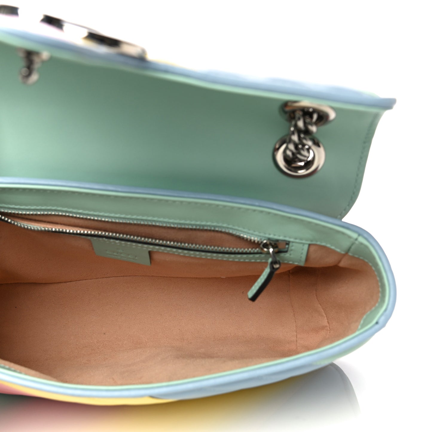 Calfskin Matelasse Diagonal Small GG Marmont Shoulder Bag Multicolor Pastel