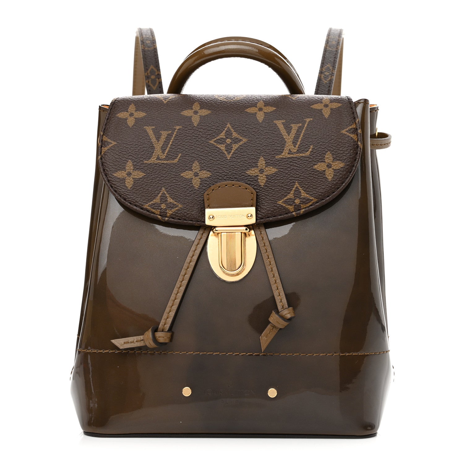 Louis Vuitton Patent Monogram Hot Springs Backpack Vert Bronze 1 of 9