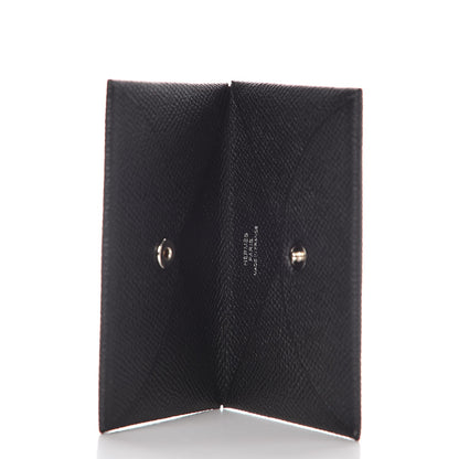 Hermes Epsom Calvi Card Case Black 5 of 8