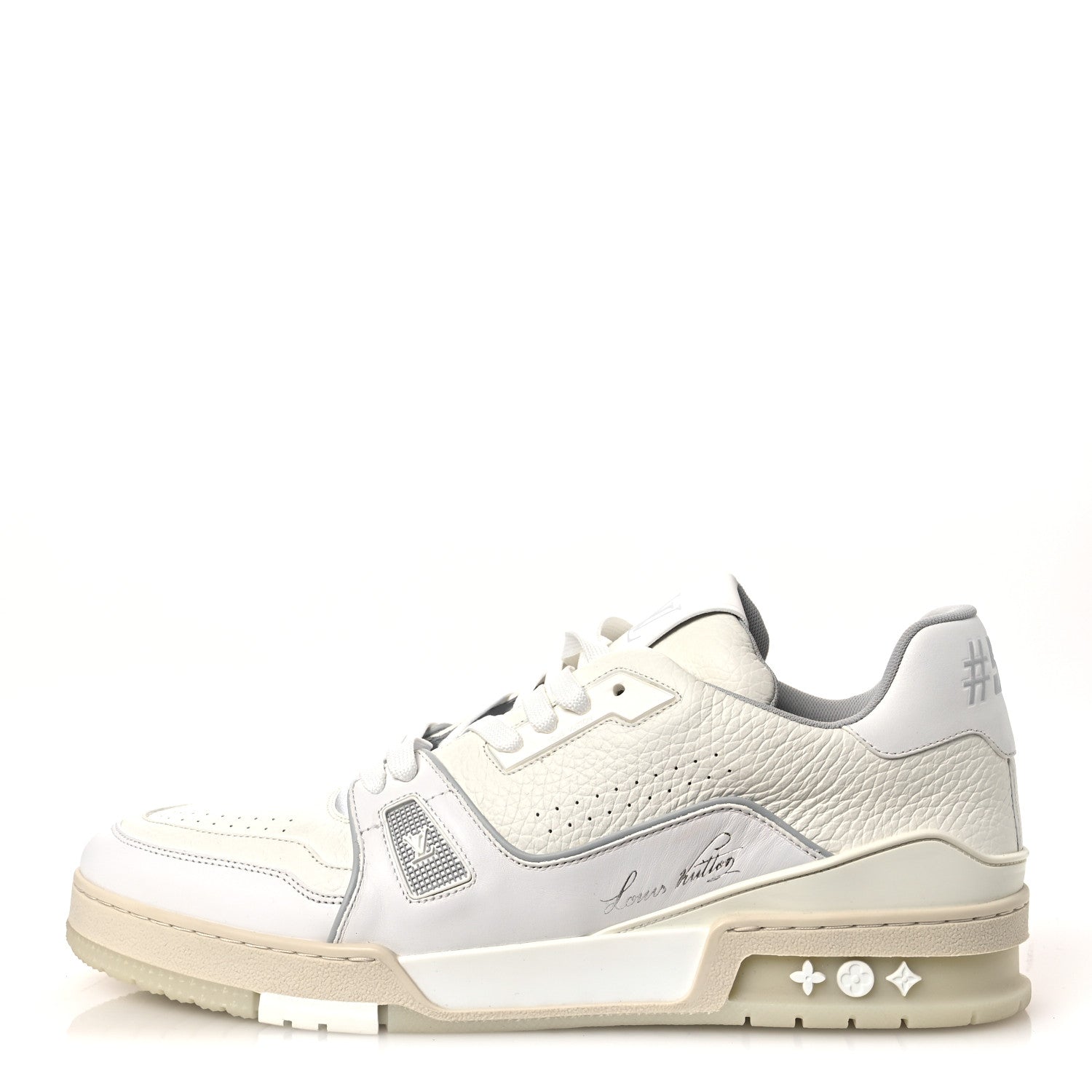 Louis Vuitton Calfskin Mens LV Trainer Sneakers 10 White 1 of 11