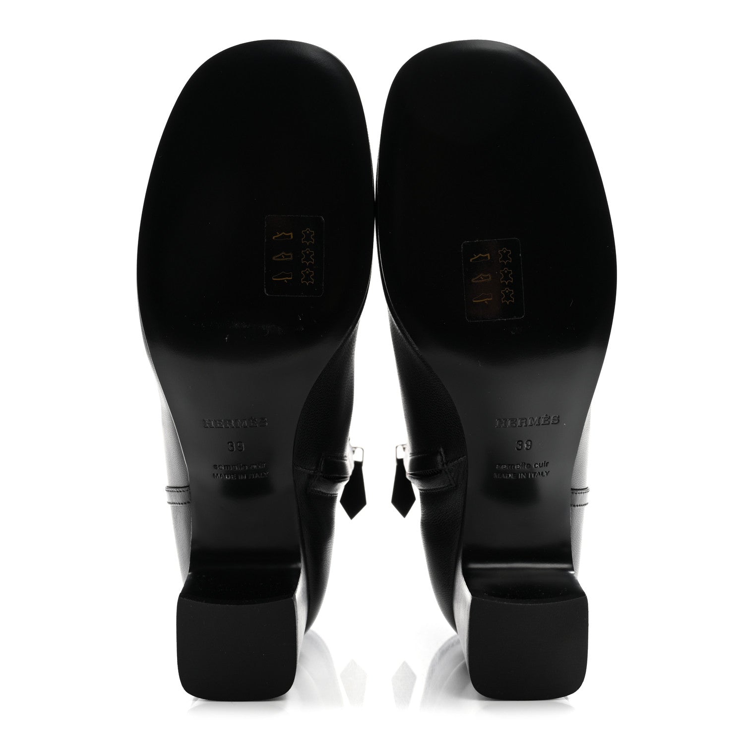Hermes Calfskin Imperial 50 Ankle Boots 39 Black 6 of 10