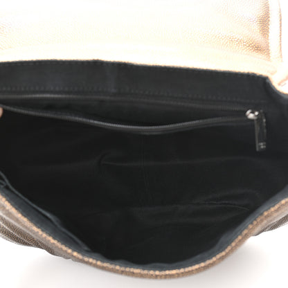 Chanel Metallic Caviar Half Moon Large Flap Bronze 5 of 10