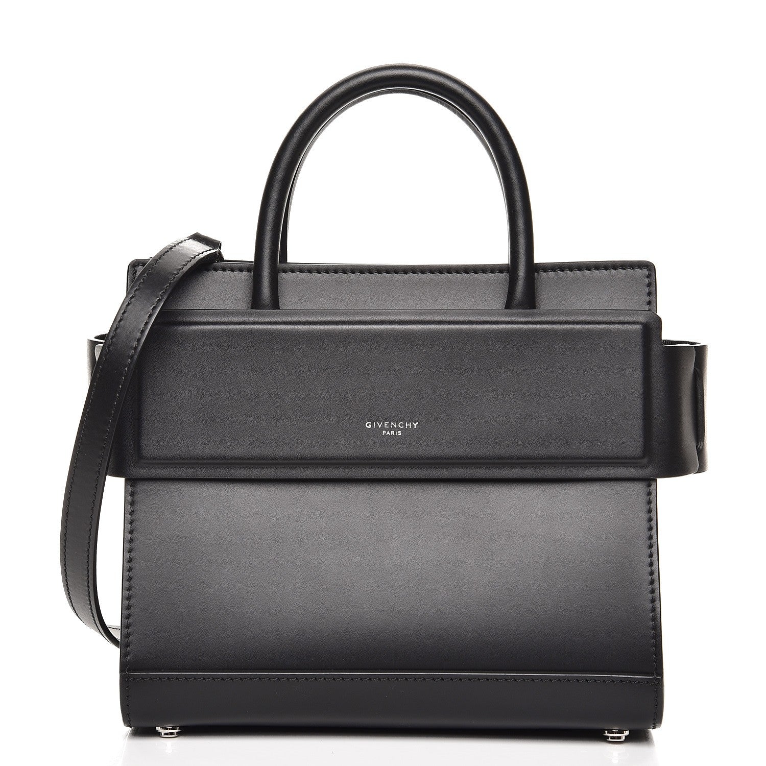 Givenchy Smooth Calfskin Mini Horizon Satchel Black 1 of 8