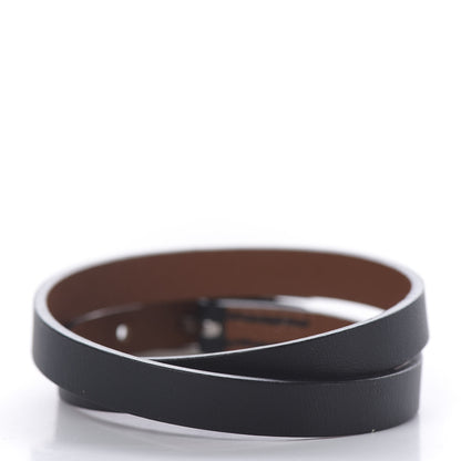 Hermes Chamonix Behapi Double Tour Bracelet XS Black Gold 3 of 4