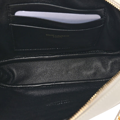 Saint Laurent Grain De Poudre Matelasse Monogram Mini Lou Camera Bag Granite 5 of 9