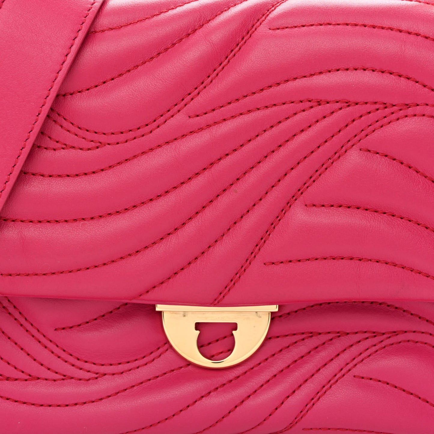 Calfskin Quilted Lexi Shoulder Bag Pink