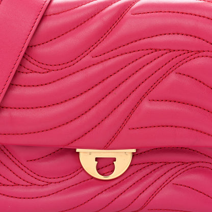 Salvatore Ferragamo Calfskin Quilted Lexi Shoulder Bag Pink 8 of 10