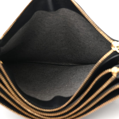 Celine Lambskin Large Trio Crossbody Bag Black 7 of 13