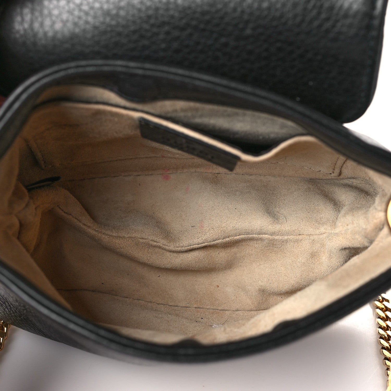 Gucci Pebbled Calfskin Small 1973 Chain Shoulder Bag Black 4 of 8