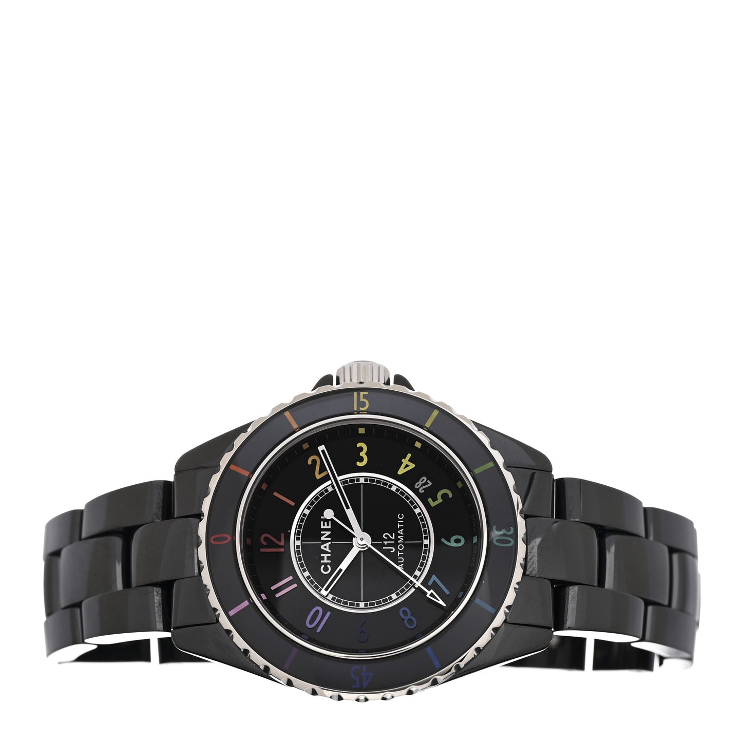 Stainless Steel Ceramic 38mm J12 Electro Automatic Watch Black