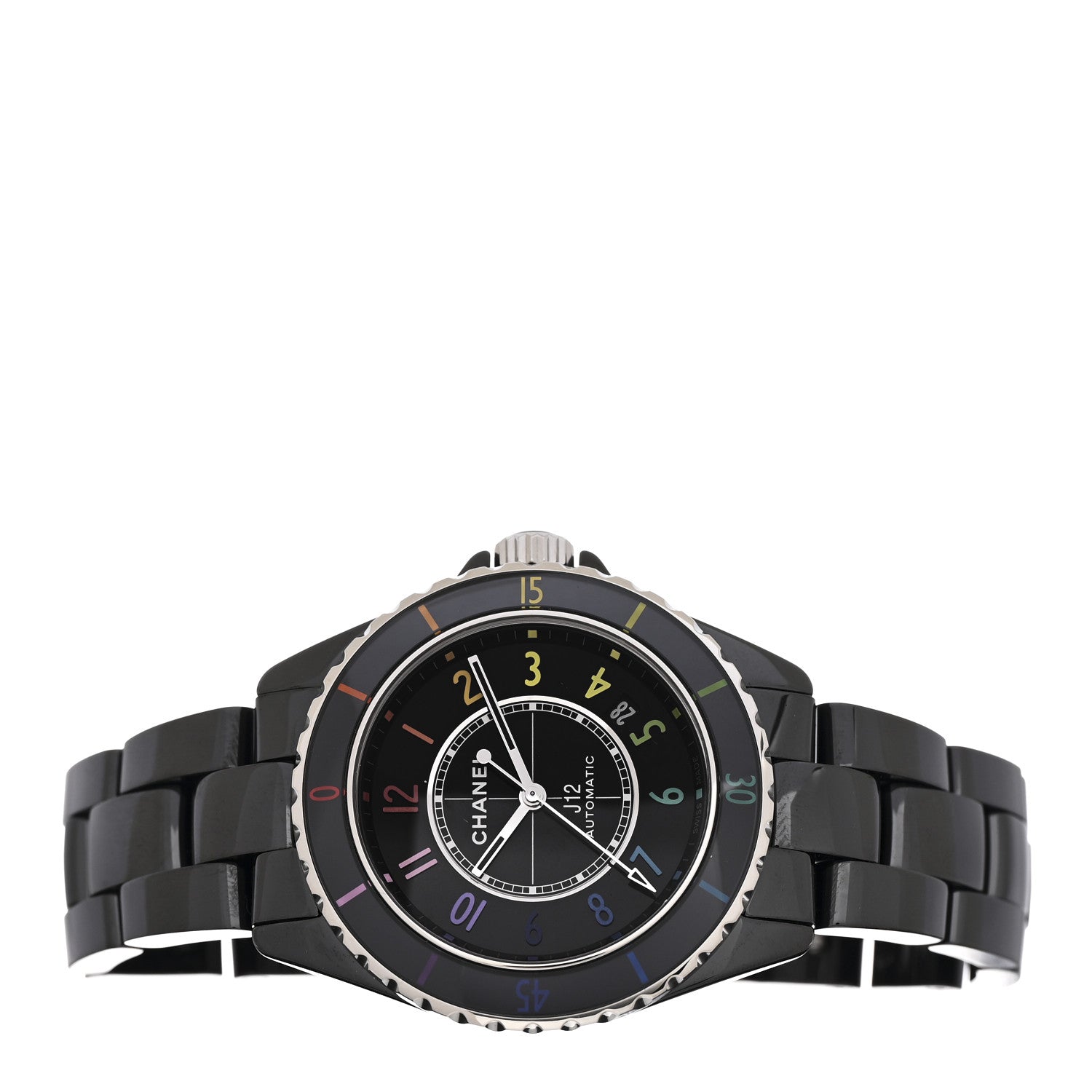 Chanel Stainless Steel Ceramic 38mm J12 Electro Automatic Watch Black 2 of 5