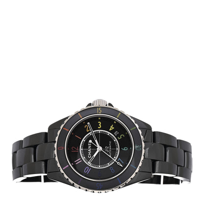 Chanel Stainless Steel Ceramic 38mm J12 Electro Automatic Watch Black 2 of 5
