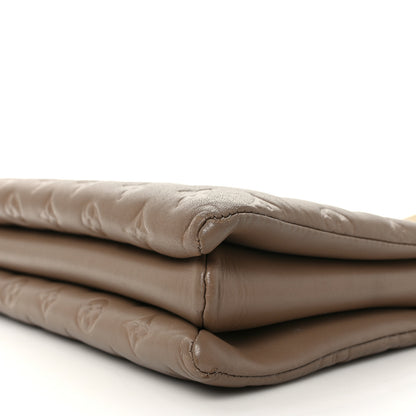 Louis Vuitton Lambskin Embossed Monogram Coussin PM Taupe 10 of 13