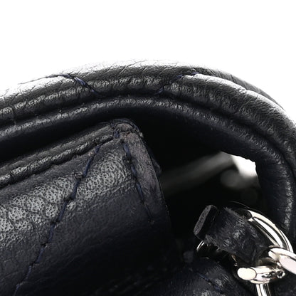 Chanel Caviar Quilted Clutch With Chain Flap Navy Blue 12 of 13