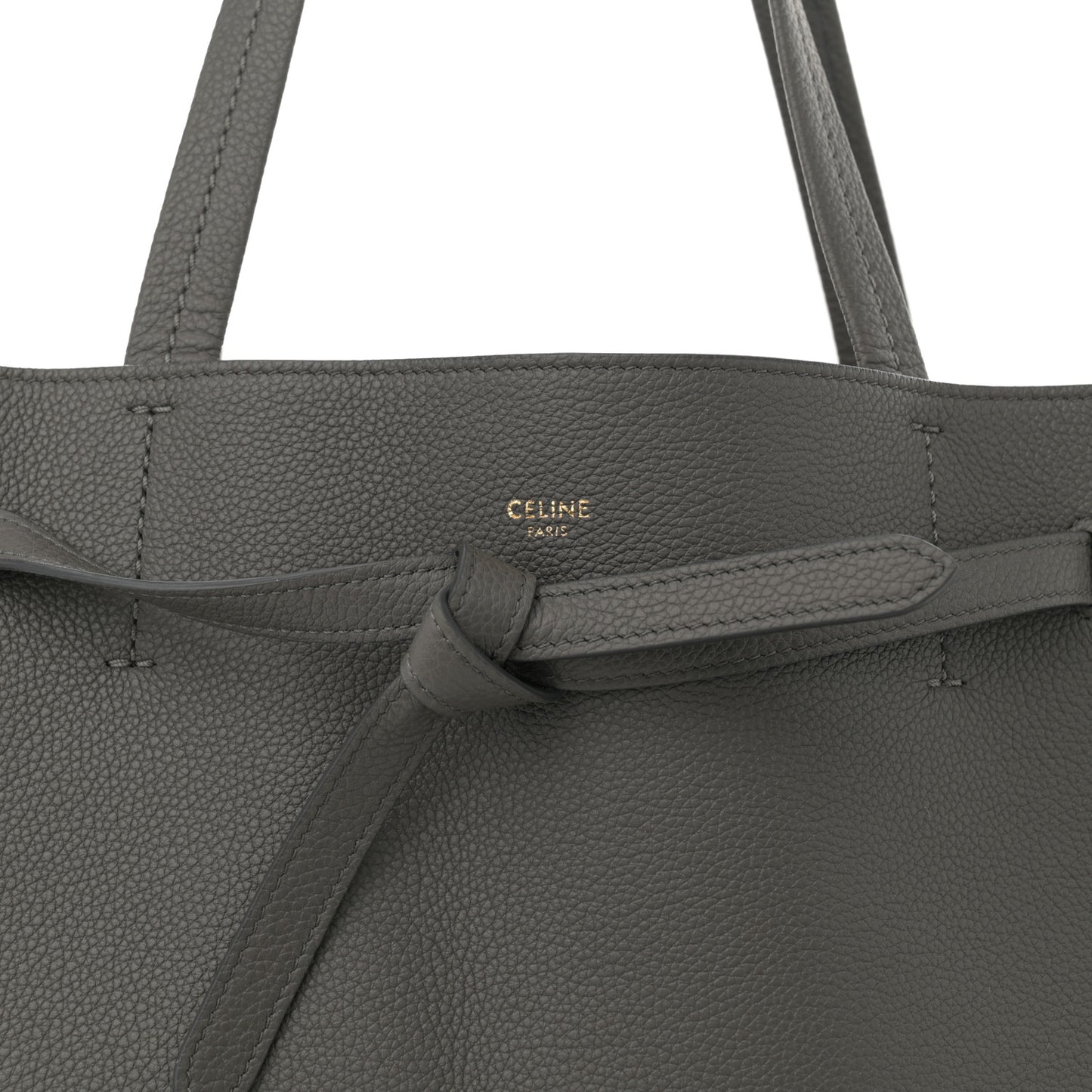 Soft Grained Calfskin Medium Belt Cabas Phantom Grey