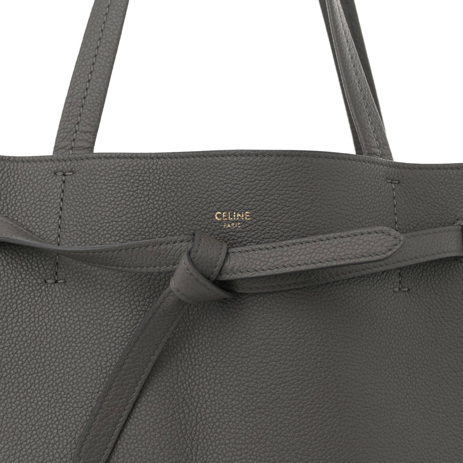 Celine Soft Grained Calfskin Medium Belt Cabas Phantom Grey 8 of 10