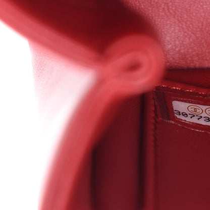Chanel Lambskin Quilted Small CC Filigree Flap Dark Red 9 of 11