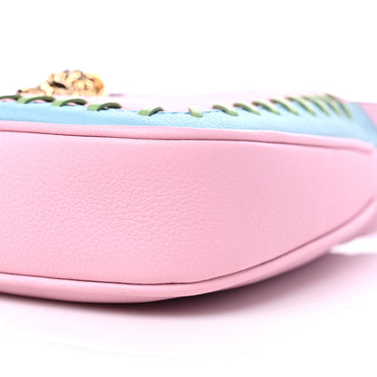 Versace Calfskin Whipstitch Medusa Mini Hobo English Rose 8 of 8