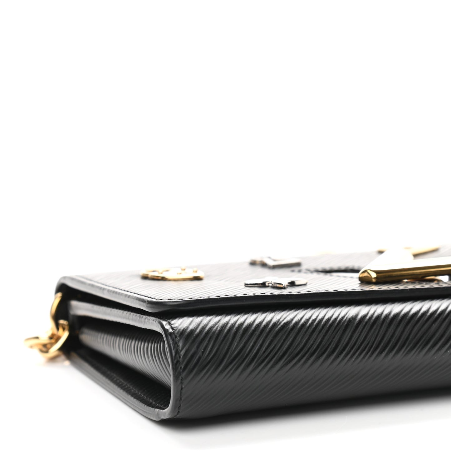Epi Love Lock Twist Chain Wallet Black