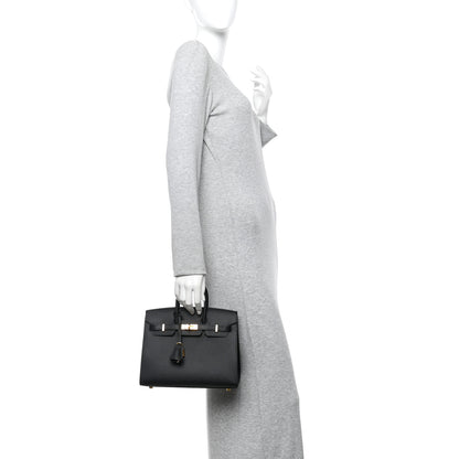 Hermes Epsom Birkin Sellier 25 Black 2 of 11