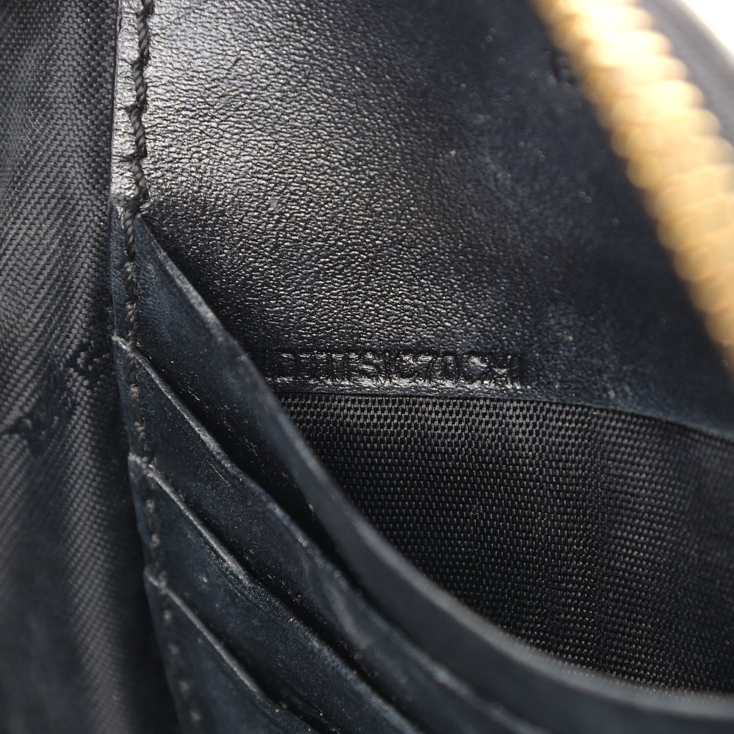 Signature Grain Calfskin Crossbody Bag Black