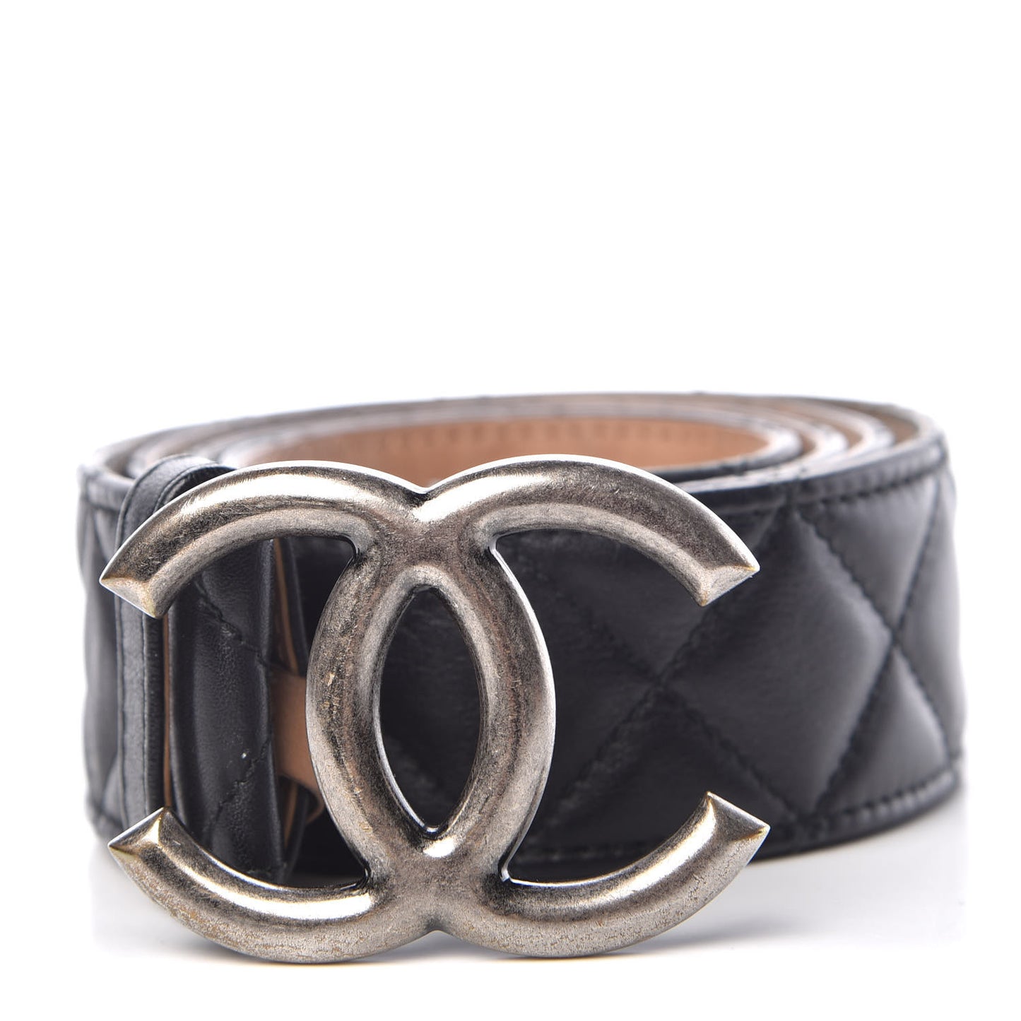 Lambskin Quilted CC Belt 85 34 Black