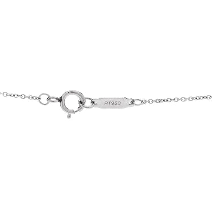 Tiffany Platinum Diamond Octagon Key Charm Pendant Necklace 5 of 6