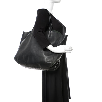 Celine Grained Calfskin Horizontal Cabas Black 3 of 18