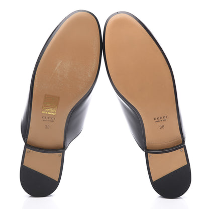 Gucci Calfskin Flower Embroidered Womens Princetown Slippers 38 Black 6 of 11
